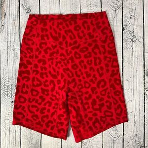 BALANCE ATHLETICA Lux Rider Biker Shorts Velvet Cheetah Print